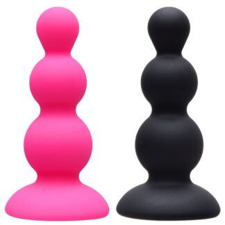 Plug Escalonado Silicone P Preto 7,5 X 2,7Cm Sexy Import