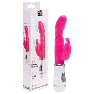 Vibrador Ponto G Jelly Duplo Motor Rosa Sexy Import