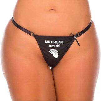 Calcinha Fio Dental Me Chupa Sem Dó Pimenta Sexy