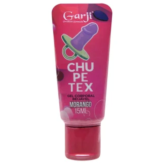 Chupetex Gel Comestivel Beijável Sexo Oral 15Ml Garji Morango