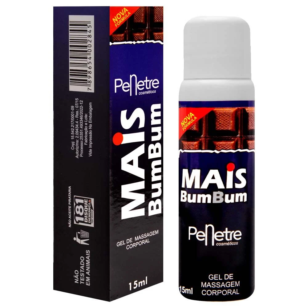 Mais Bumbum Gel Comestível Lubrificante Chocolate 15Ml Penetre