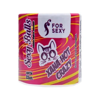 Bolinha Xana Hot Crazy Vibradora Excitante Hot e Ice Feminina