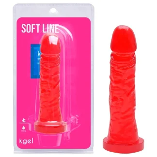 Pênis Prótese Borracha Morango 17,5 X 3,8Cm Kgel