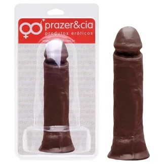 Pênis Protese Maciça 20 X 4,4Cm Chocolate Prazer E Cia